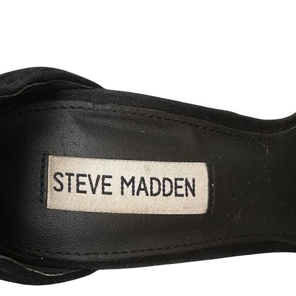 STEVE MADDEN Canastel Black Stiletto Ankle Strap Sandals Sz 8 - Picture 5 of 16